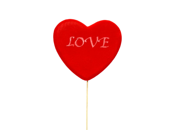 Coeur avec piquet 18cm