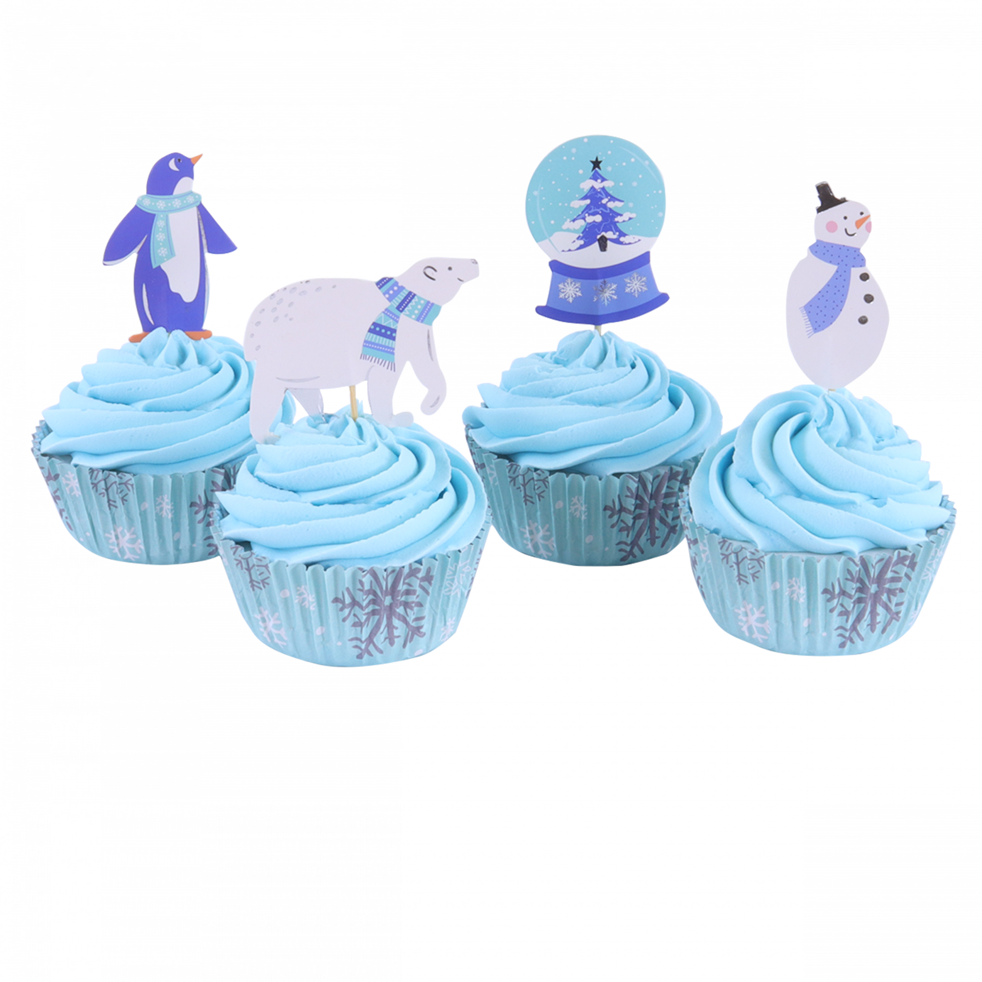 Ensemble de cupcakes « Noël d’hiver » 24 pièces