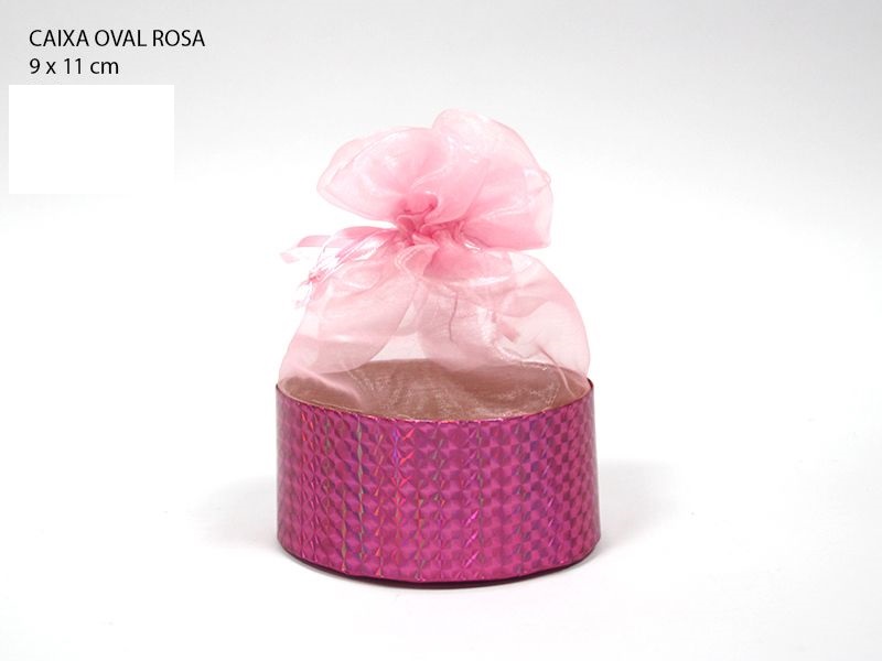 Boîte ovale rose