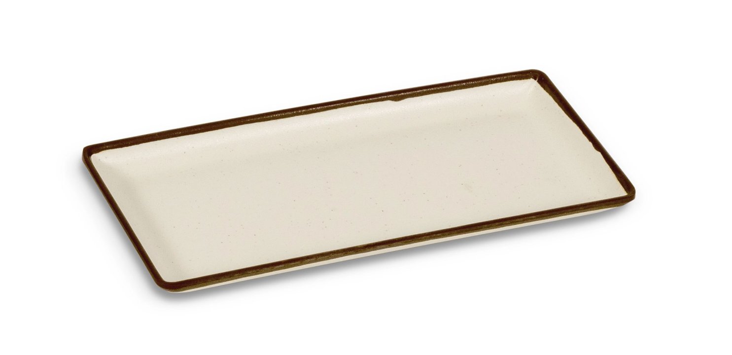 Plateau rectangulaire en mélamine 27,5 x 12,5 x 2,3 cm