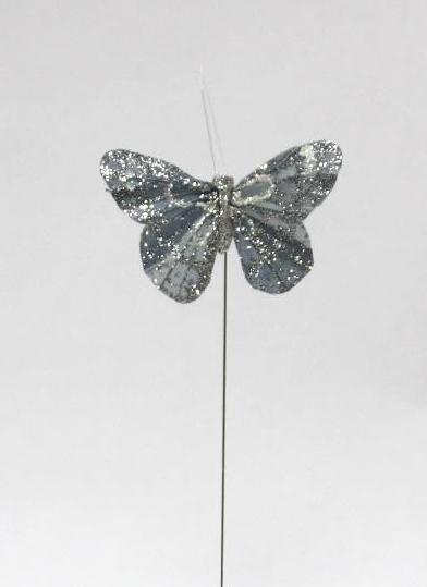 Papillon en argent 6cm boîte 12