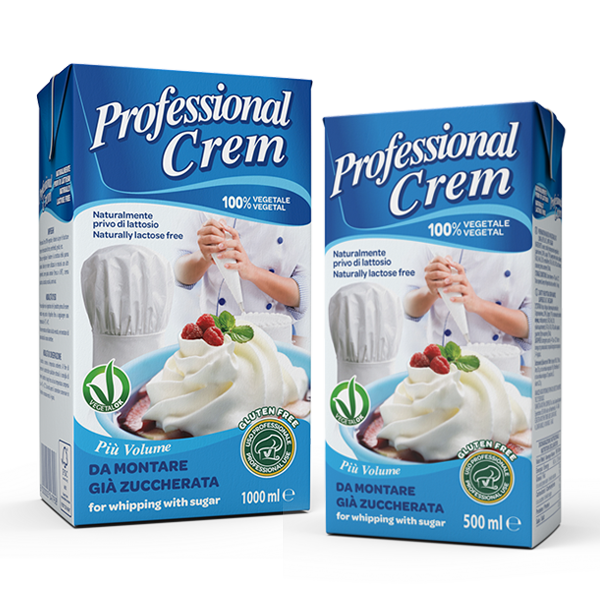 Crème végétale professionnelle 1 litre boîte de 12 unités