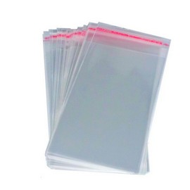 Sac en PP transparent avec adhésif 13x9cm Emb.