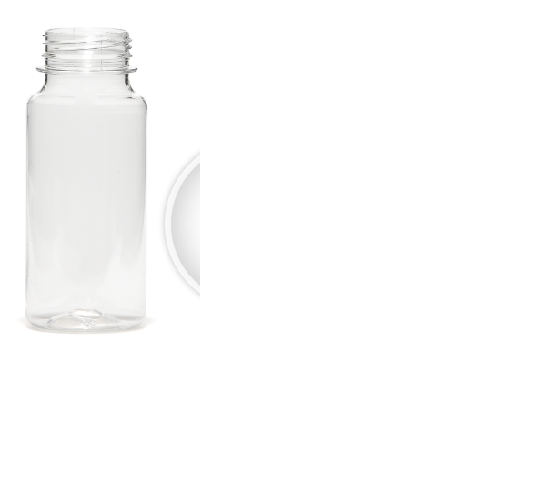 Flacon PET rond avec couvercle 85x45mm 125ml