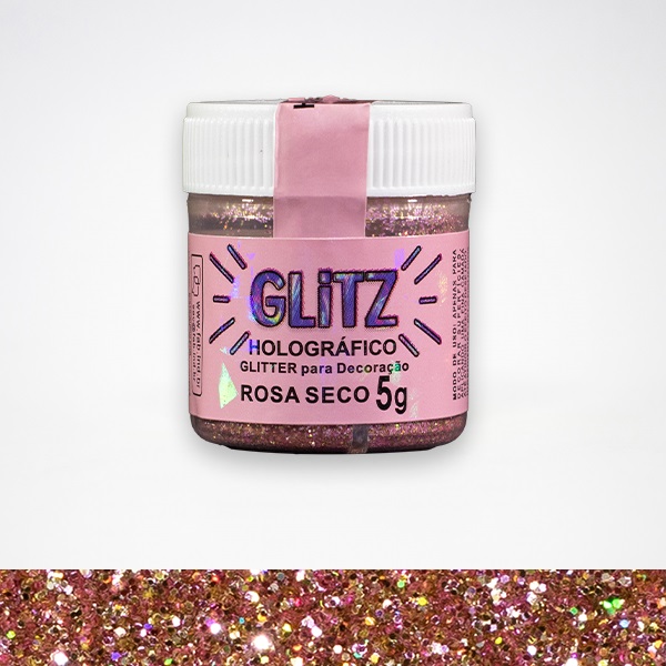 Paillettes holographiques ROSE Séché Fab 5 g