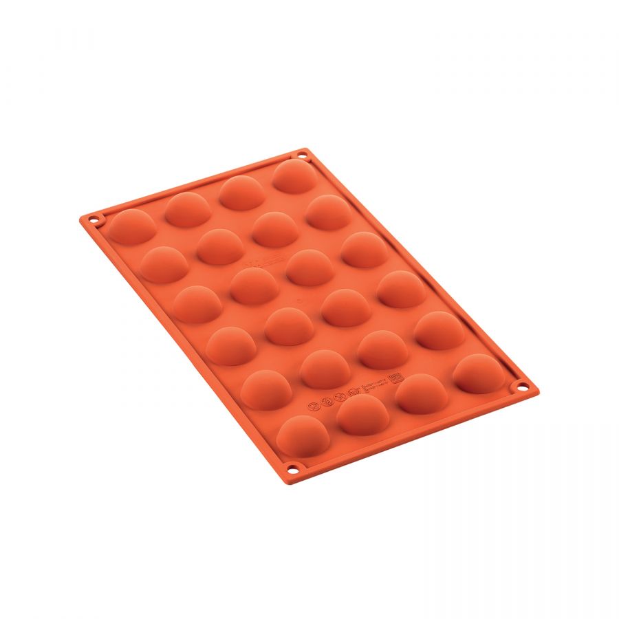 Moule en silicone demi-sphère 24 cavités 30h X