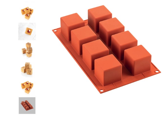 Cubes de moule en silicone 50mmx50mm