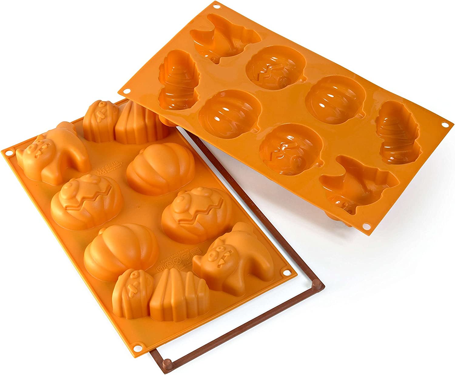 Moule en silicone Halloween 8 cavités 4 raisons 32mm