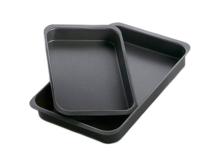 Plateau en aluminium antiadhésif Bioflon 350x220x55mm