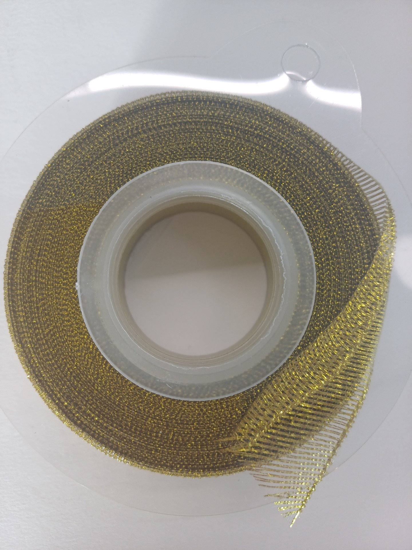 Ruban décoratif doré 20mt x 2.5cm