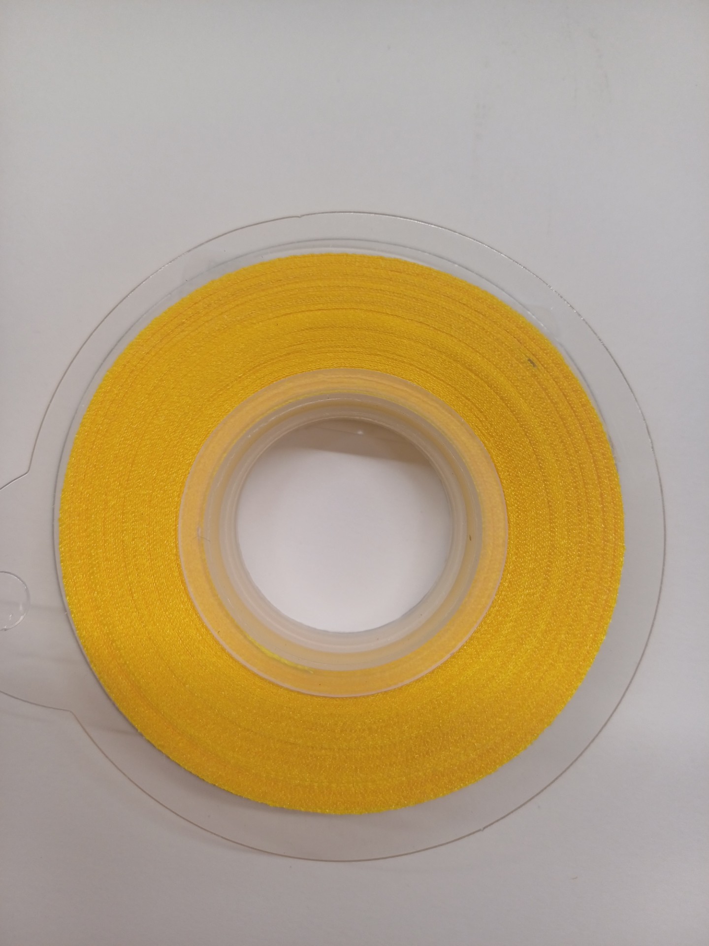 Ruban de satin jaune grillé 25m