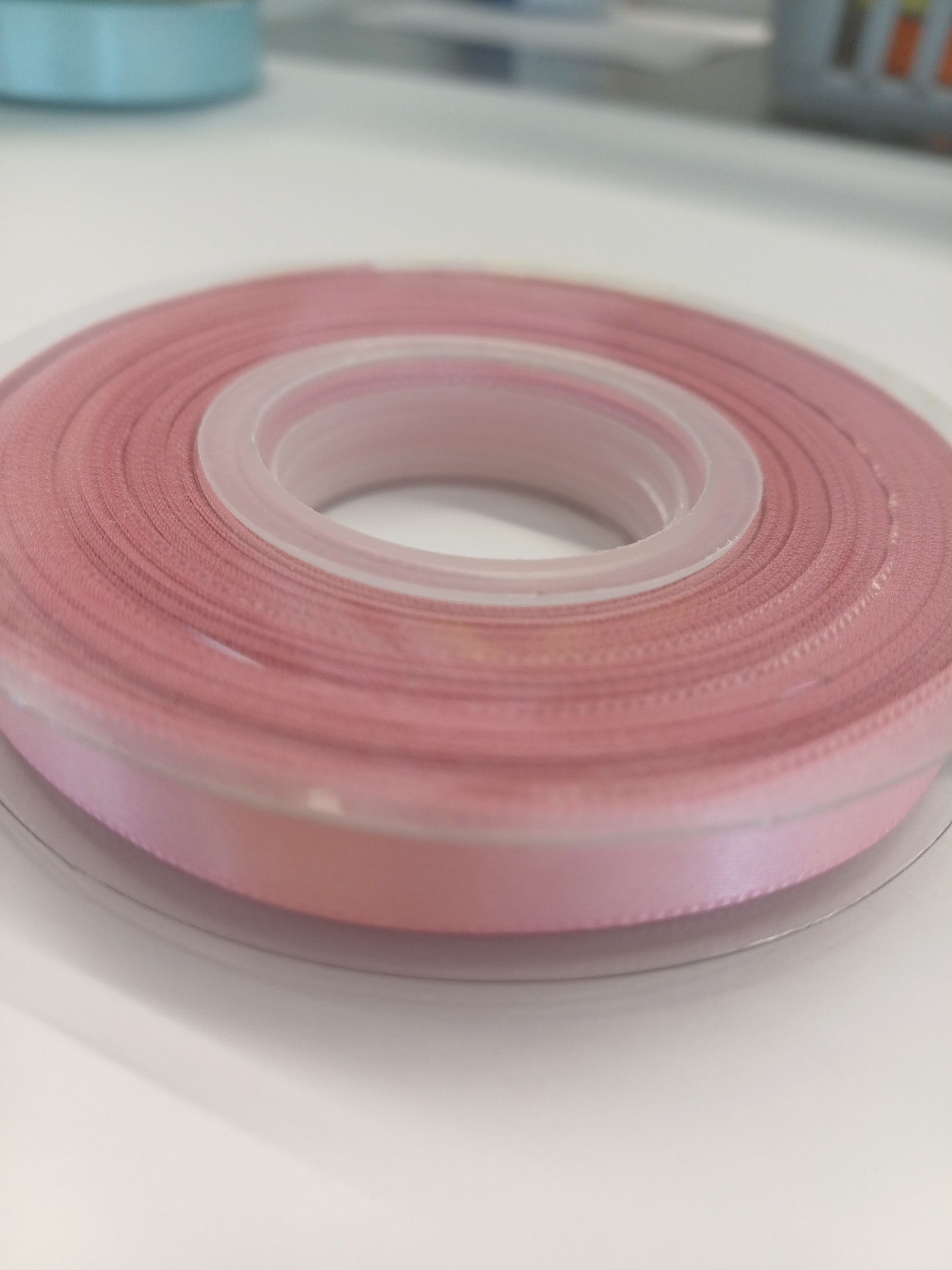 Ruban de satin vieux rose 25mt 1cm