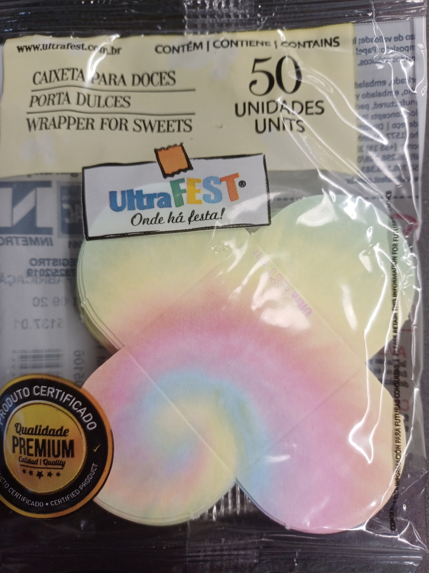 Boîte de papier Tie Dye 50 unités.