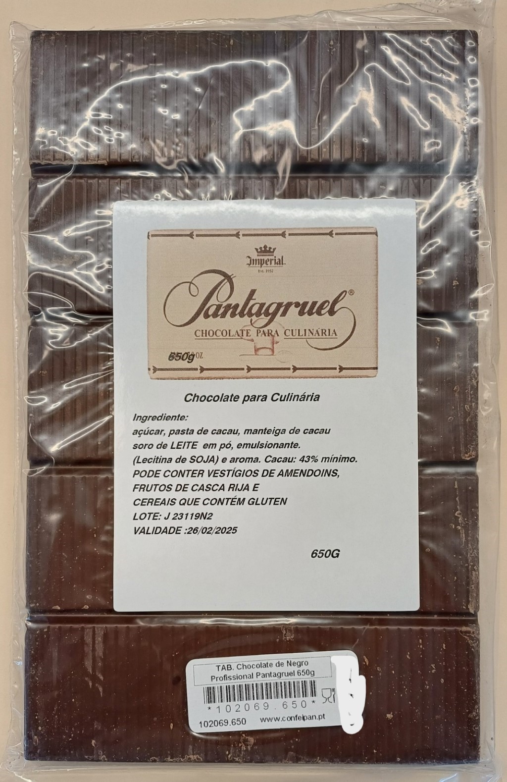 Pantagruel Chocolat Noir Professionnel 650g