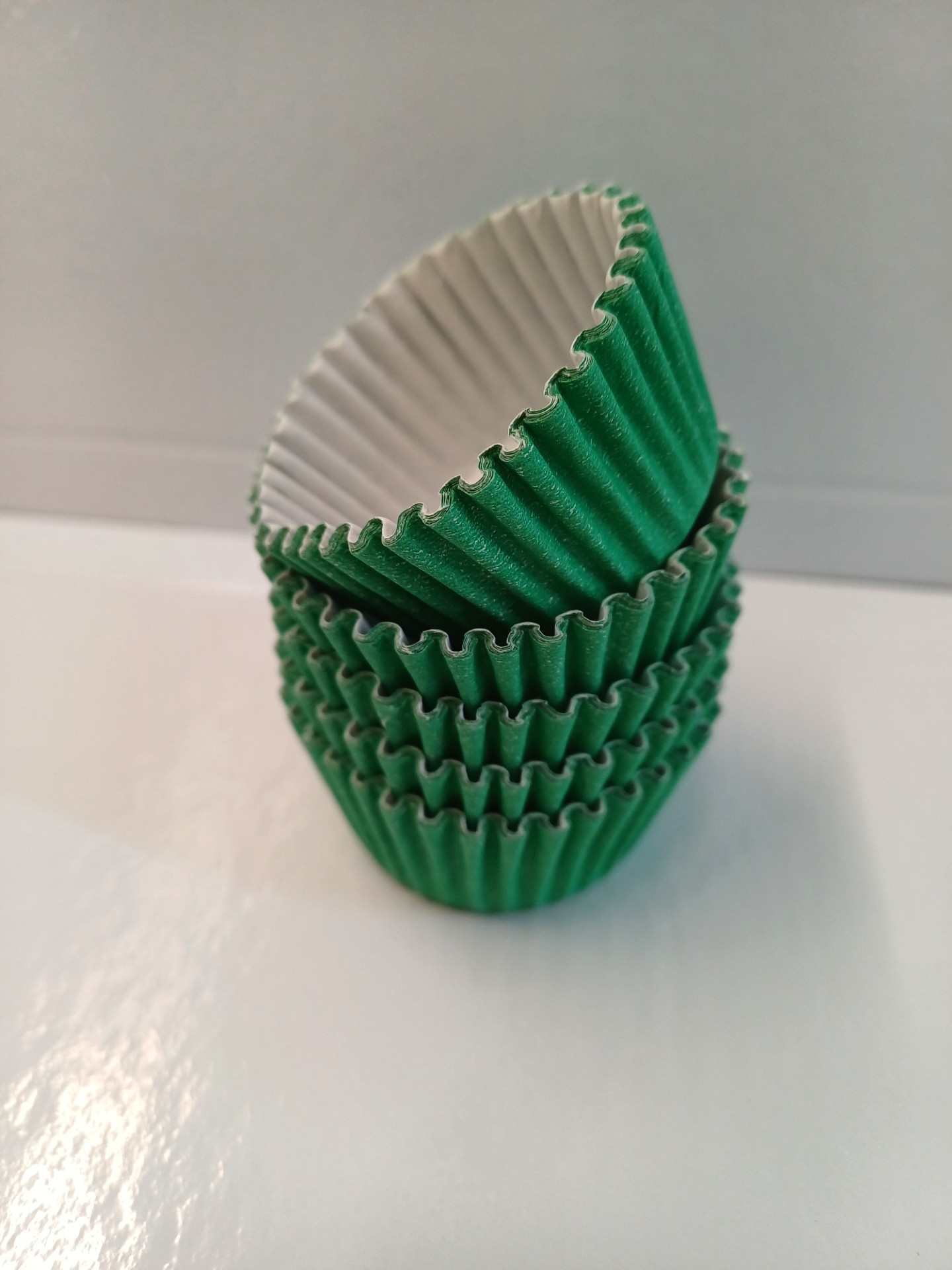 Moule à mini muffins vert 5x2.5x3.5cm emb.50