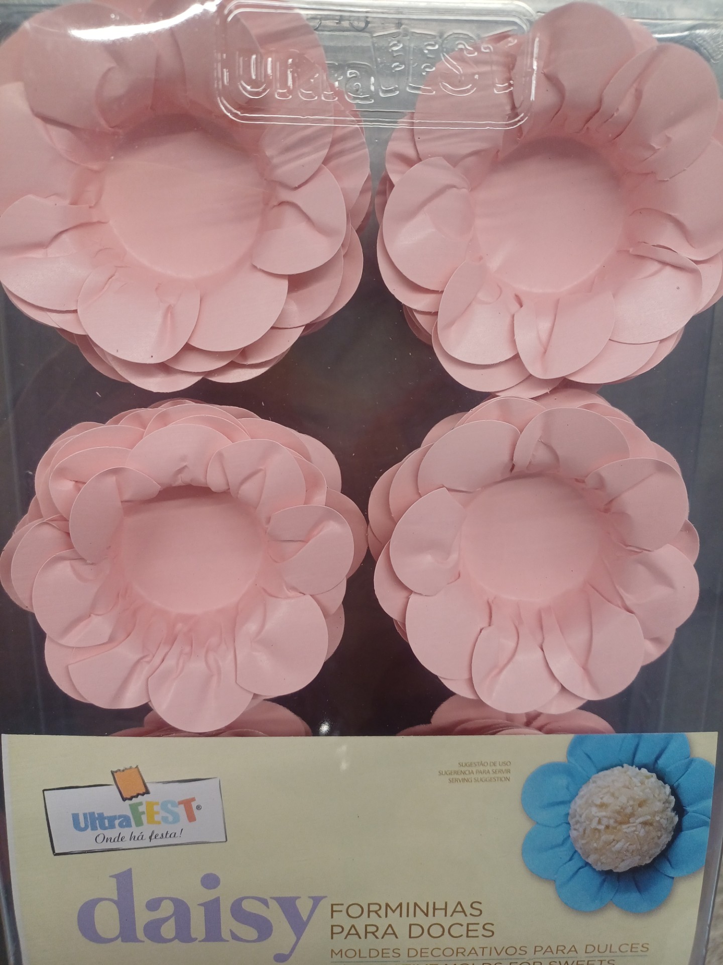 Marguerite rose forme Aqua 50pcs.