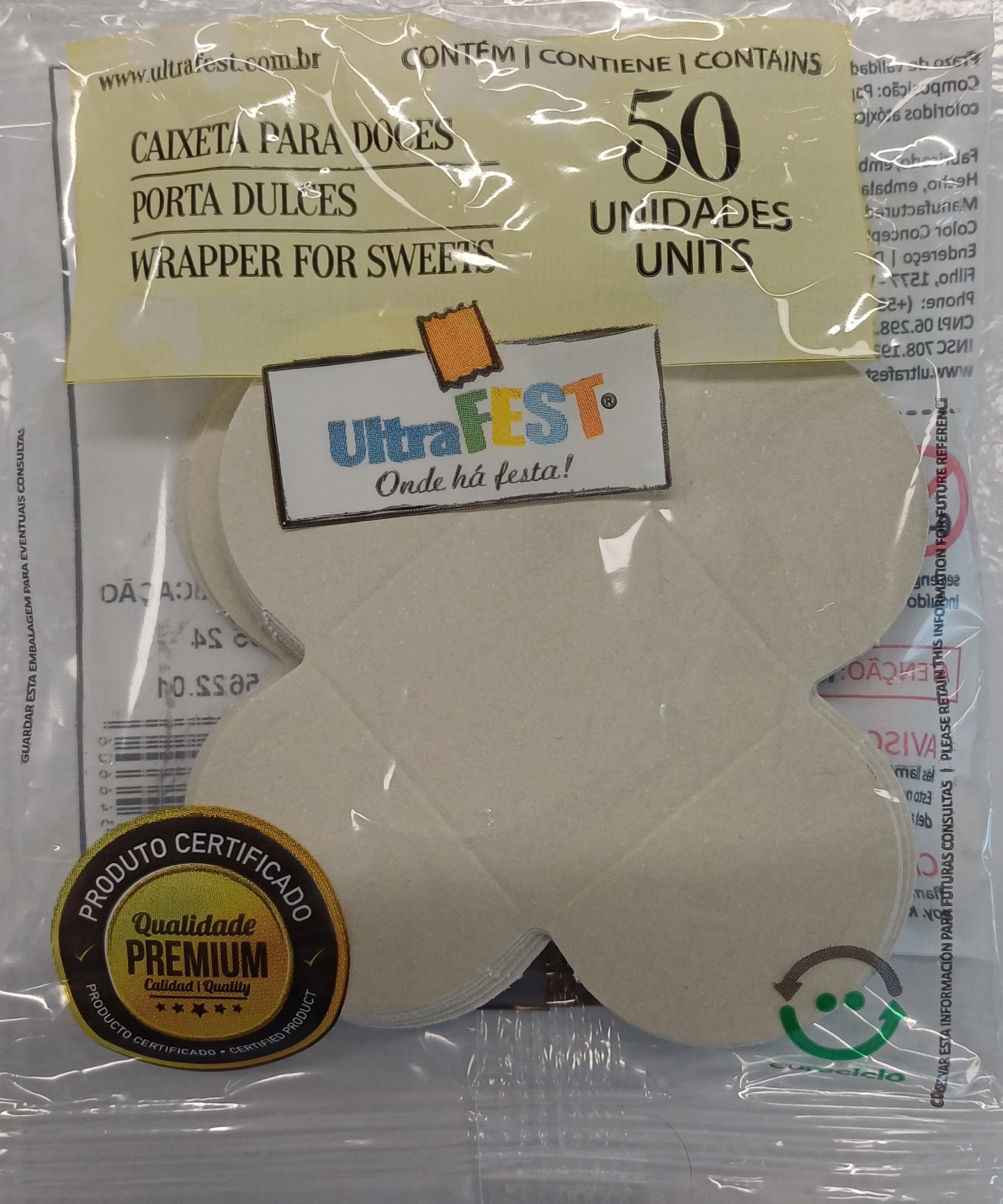 Boîte de papier glacé 50 unités.
