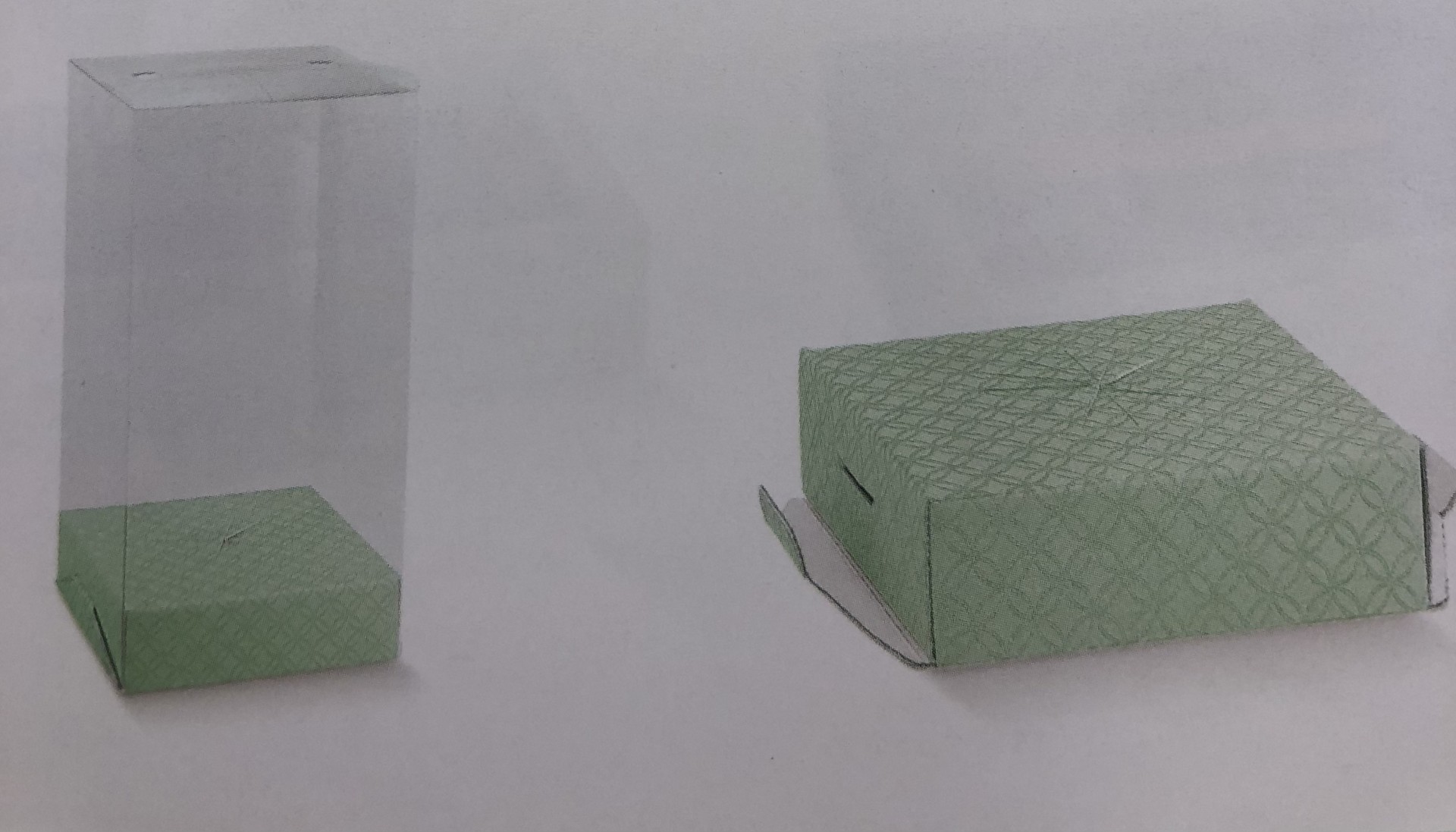 Boîte 1 oeuf vert mat 150x250x50