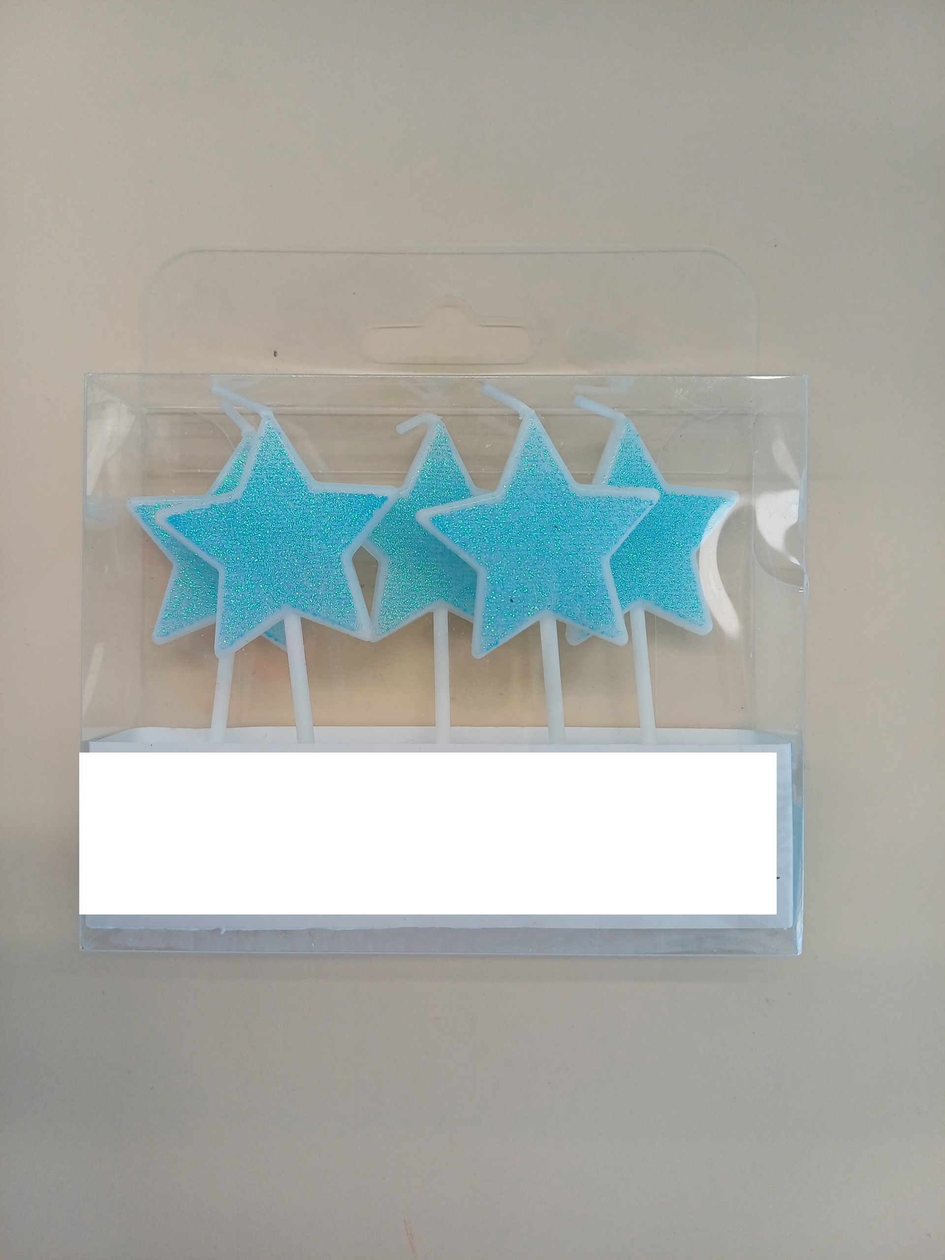 Bougie étoile bleue 5 pièces.
