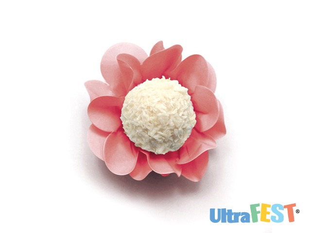Papier de style forme rose aqua 40 unités.