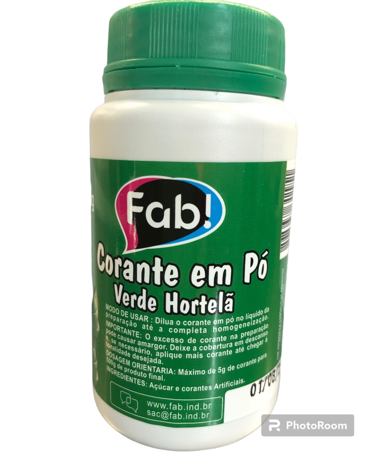 Colorant en poudre vert menthe Fab 80 g