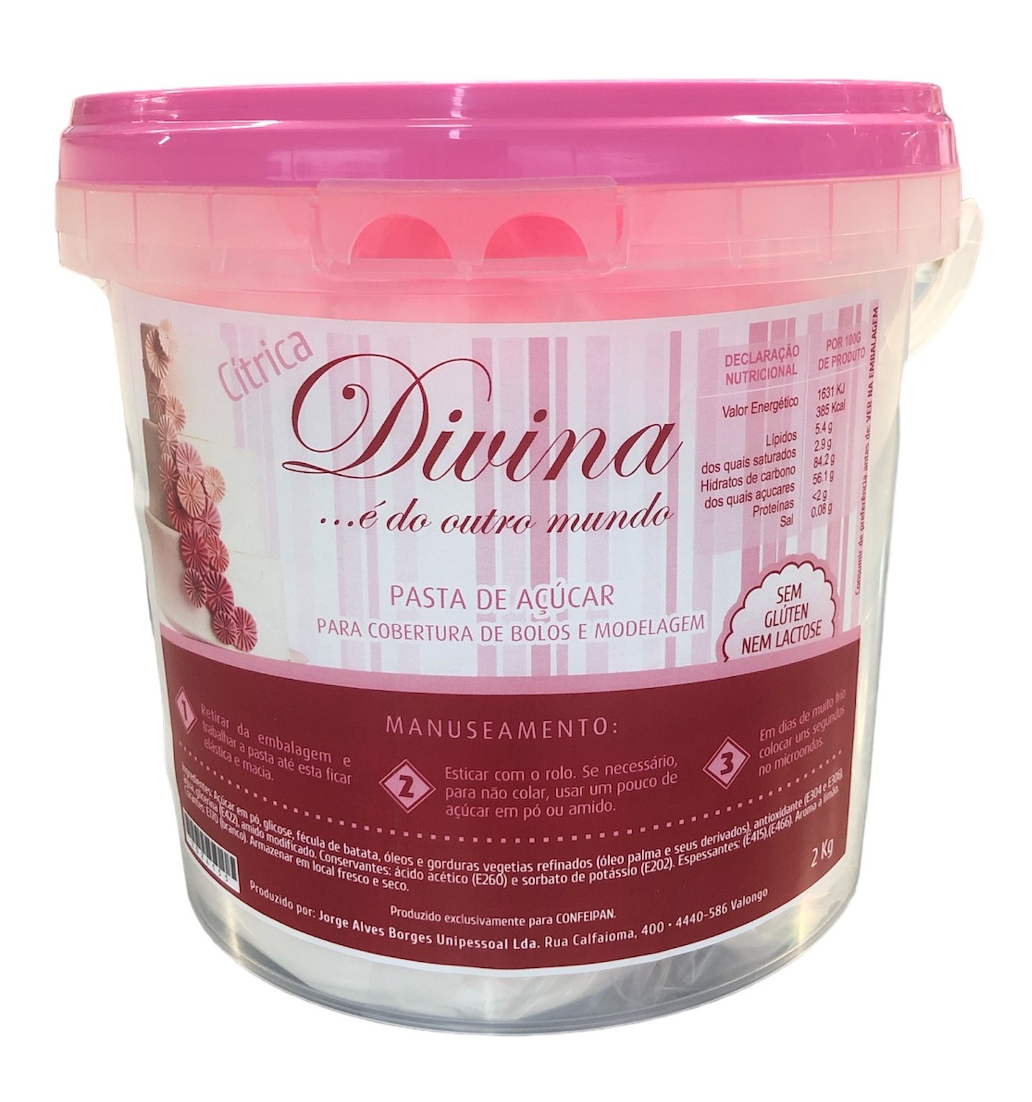 Pâte à sucre aromatisée aux agrumes (citron) bl.2kg