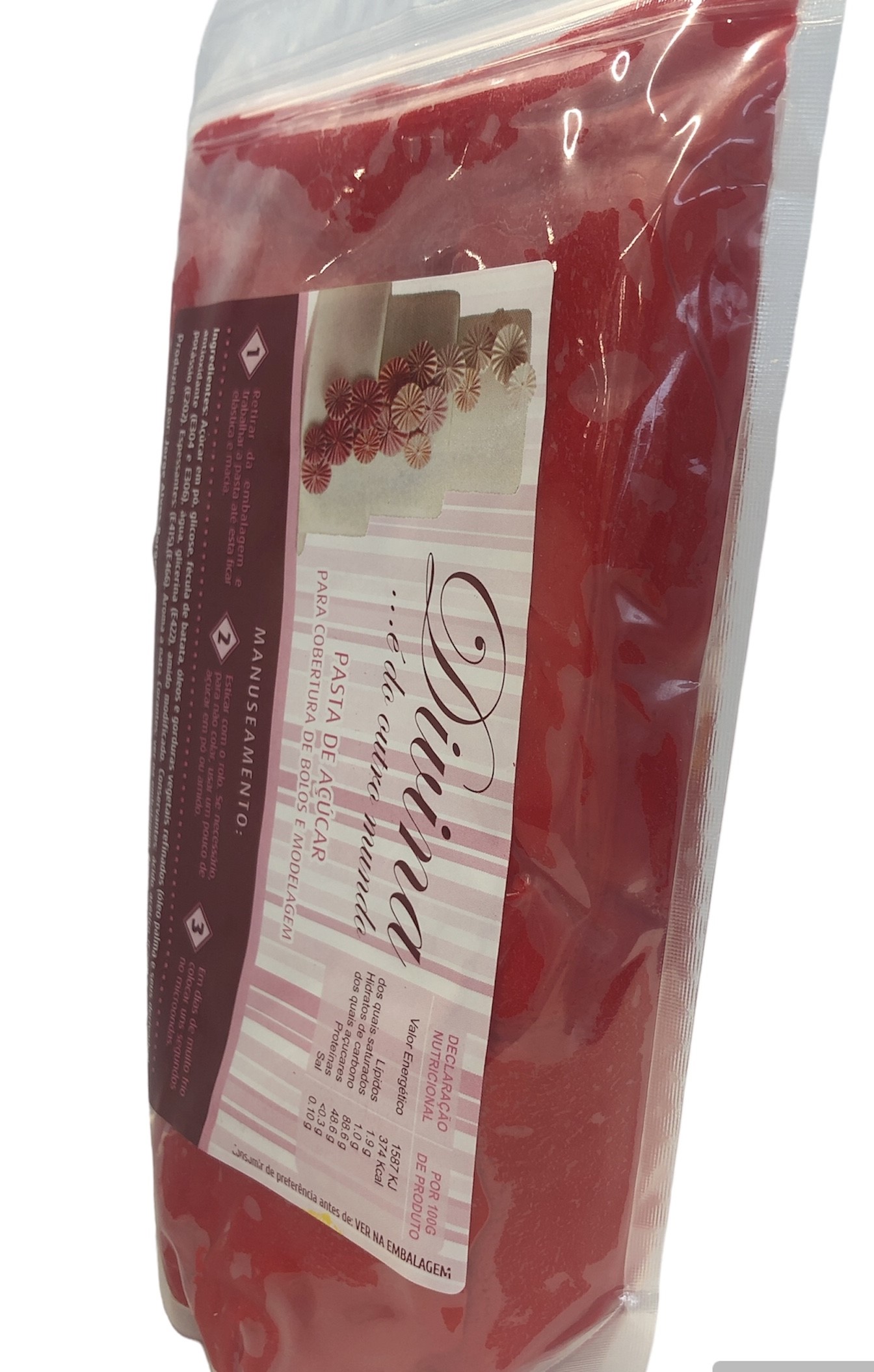 Pâte à sucre Divine Rouge 1Kg