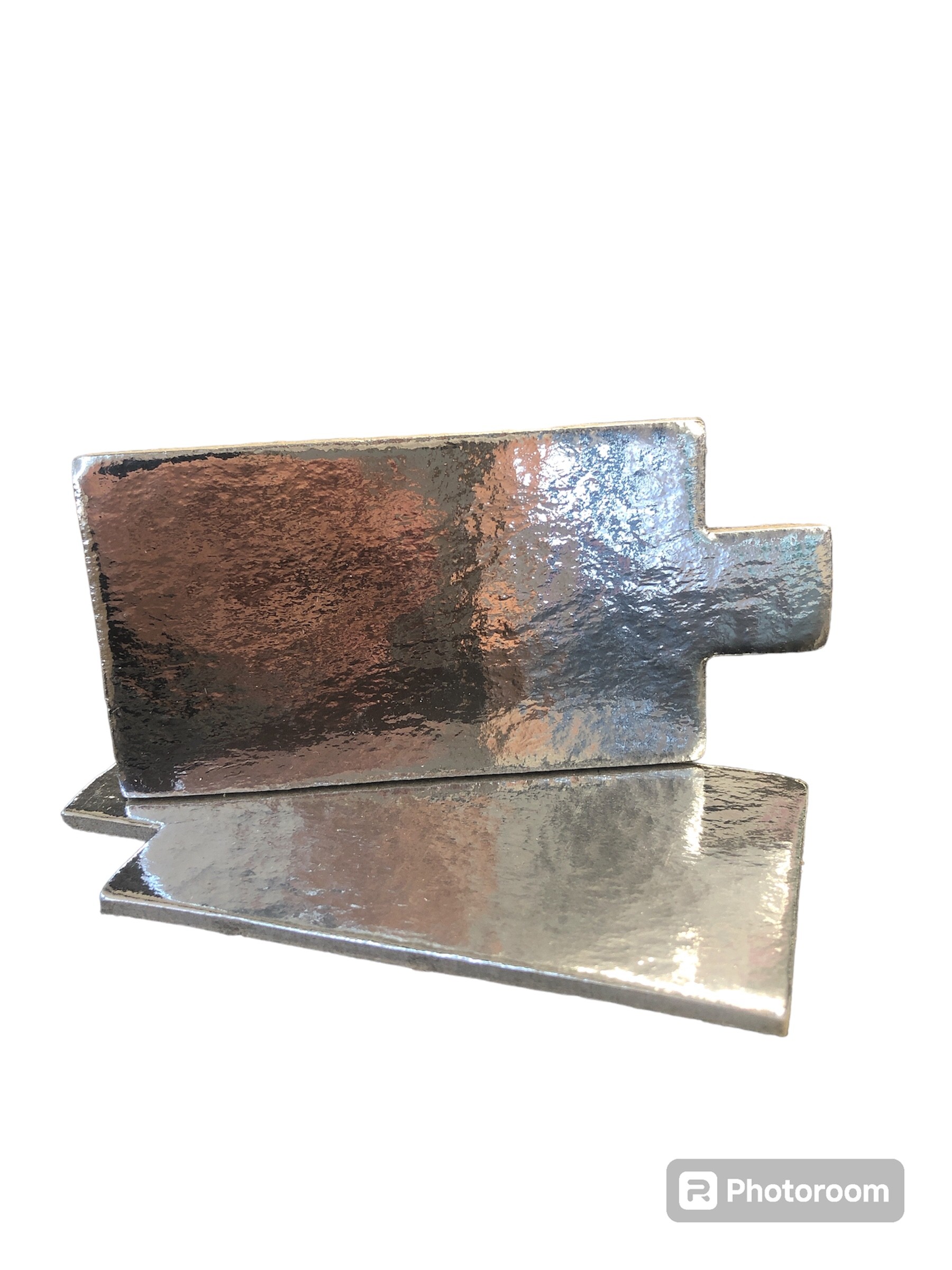 Base avec poignée argentée 9.5x5.5cm Emb.25
