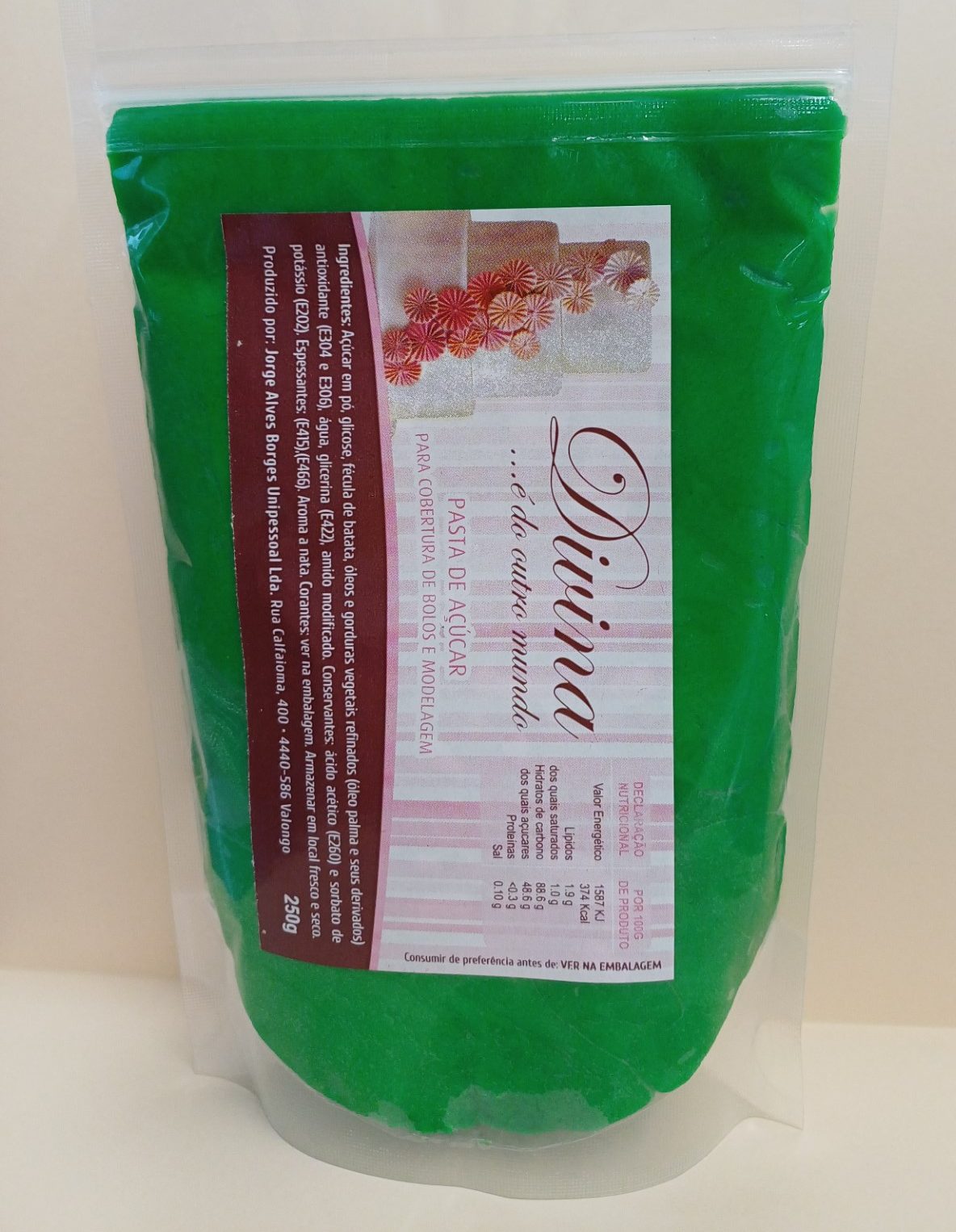 Pâte à sucre Divine Green 250g